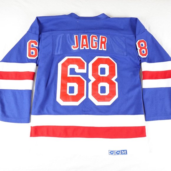 CCM Vintage Jagr Rangers Stitched Hockey Jersey Size 50 Medium Made in Canada - Picture 2 of 13